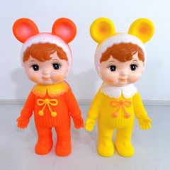 [Excellent Condition] Nakayoshi Charmy-chan Set Soft Vinyl Figure Doll Showa Retro Vintage