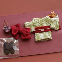 ドール服　浴衣　和柄　ハンドメイド着物　お姉さんサイズ　お洋服セット　振り袖　ミニチュア