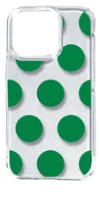 【新品未使用】iPhone14 Pro アイフォン14プロ クリア ハードケース ドット柄 水玉 (ダークグリーン) スマホケース カバー cl-ip14pro-dotbig-12