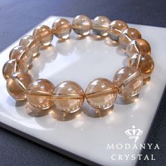 [beads553]ゴールデンオーラ12mm ブレスレット 16粒（天然石/ビーズ）