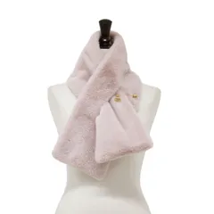 【美品】BLUE LABEL CRESTBRIDGE ブルーレーベル クレストブリッジ ティペット ピンク サイズ:FREE | 24秋冬 フェイクファー ティペット / マフラー | クレストブリッジ チェック キルトピン【レディース】【中古】