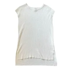 JPN アイボリー ニット ベスト ノースリーブ