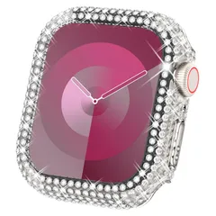 Surace 41mmケース Apple Watch Series 9 Series 8 Series 7対応 キラキラケース 400個以上のクリスタルダイヤモンド保護カバーバンパー [Apple Watchケース-クリア] [Series 7/8 41mm]