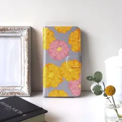 ＜iPhone系①＞マリーゴールドの手帳型スマホケース