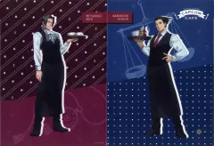 【中古】クリアファイル 成歩堂龍一＆御剣怜侍 Wポケットクリアファイル 「CAPCOM CAFE×逆転裁判シリーズ」