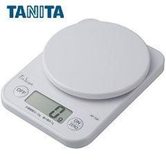 タニタ クッキングスケール 1kg キッチンスケール キッチン はかり 料理 デジタル 1kg 1g単位 ホワイト KF-100 WH デジタルスケール 計量器 コンパクト