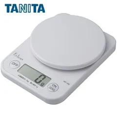 タニタ クッキングスケール 1kg キッチンスケール キッチン はかり 料理 デジタル 1kg 1g単位 ホワイト KF-100 WH デジタルスケール 計量器 コンパクトのサムネイル