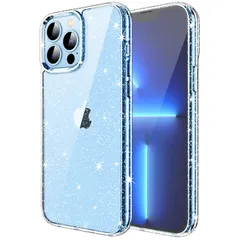 【特価セール】iPhone13ProMax (13 Pro Max 6.7インチ専用) きらきら ケース ブリンブリン JEDirect 衝撃吸収 バンパーカバー かわいい キラキラ 女性用 (クリア)