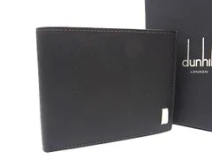 ■極美品■ dunhill ダンヒル サイドカー レザー 二つ折り 財布 ウォレット 札入れ 小銭入れ メンズ ブラック系 FB3713
