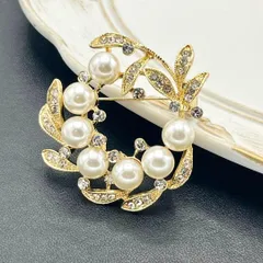 BC086-b ブローチ コサージュ パールデザイン おしゃれ フォーマル