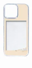 【新品未使用】iPhone16 Pro Max アイフォン16プロマックス クリア ハードケース (アイボリー) 四角窓 アレンジ くすみカラー カバー スマホケース cl-ip16promax-370