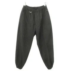 ユニフォームエクスペリメント uniform experiment 美品 25ss LOOSE FIT JOGGER PANTS ルース フィット ジョガー パンツ ストライプ 薄手 1 約Sサイズ 黒 ブラックのサムネイル