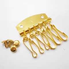 レザークラフト キーホルダーキーケース金具６連パーツ 1個