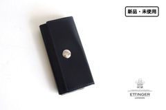 ETTINGER エッティンガー 4フック イタリアンレザーキーケース 黒×紫