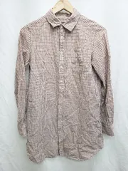 ◇ ◎　Θ　Φ JOURNAL STANDARD ギンガムチェック柄 長袖 シャツ サイズ表記なし ブラウン レディース P  【1409090004209】