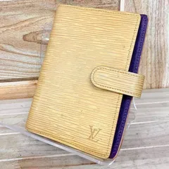 ルイヴィトン LOUIS VUITTON アジェンダ PM エピ レザー 手帳 ケース カバー スケジュール帳 手帳 黄色 イエロー 紫 パープル R2005A