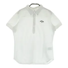 サイズ：M CALLAWAY キャロウェイ  半袖ポロシャツ ボタンダウン ロゴ刺繍  ホワイト系 [240101365269]# ゴルフウェア レディース ストスト