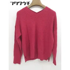 ◇ Simplicite シンプリシテェ Vネック 長袖 ニット セーター レッド レディース  【中古】 【1108190002992】