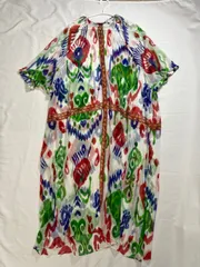 【211681】ZARA ザラ  レース　マキシ丈　ふんわり ワンピース　重ね着　半袖ドレープ　貝フリンジ　US：Mサイズ  ・