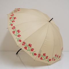 【未使用品】ポロラルフローレン ジャガード 晴雨兼用 折り畳み傘 ベージュ ポロ ラルフ ローレン POLO RALPH LAUREN 【WEB限定】晴雨兼用