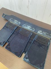 a598☆剣道防具☆垂単品☆6段飾り☆2㎜ミシン刺☆建武堂☆高校生～一般☆中古品