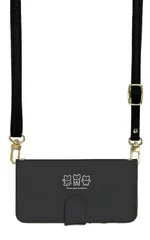 iPhone14ProMax ケース 手帳型 アイフォン14 プロマックス スマホケース スマホショルダー レザー ストラップ クリア ペア かわいい シンプル 調節可能 130cm  カラー08