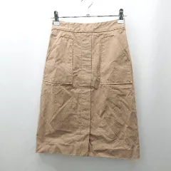 ◇ ◎　⊂ PROPORTION プロポーション 膝丈 台形 スカート サイズ1 ベージュ系 レディース E  【1506300020377】