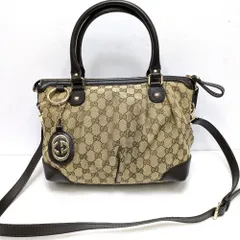 Dz805091 グッチ ハンドバッグ 2way ショルダー スーキー  GGキャンバス 247902 レディース GUCCI 中古