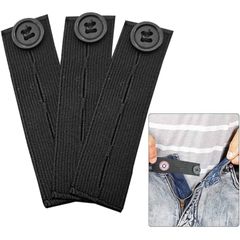 バスボタン ホック スナップ つけるとフィット 素材くん アジャスター金具 すらっかーず ホックボタン 留め具 ブラック プラスチック ウエスト伸ばし マタニティ グッズ ウエスト調節ボタン ウエスト調整ボタン 縮める ウエスト調整 (3) アジャスターバンド
