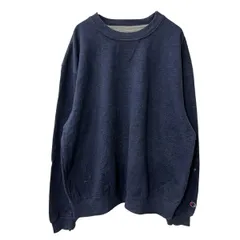 Champion 無地スウェット トレーナー XL ネイビー チャンピオン プルオーバー Vガゼット トップス 古着卸 アメリカ仕入 a709-5233