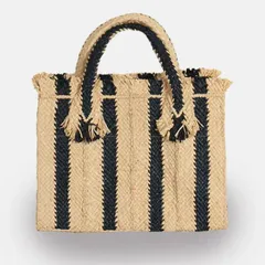 【定価24,200円 新品】サンアルシデ SansArcidet かごバッグ カゴバッグ トートバッグ ハンドバッグ ミニバッグ ストライプ 春夏バッグ 浴衣 夏着物 夏和装 夏祭り 花火大会 フレンチカジュアル ラフィア 再値下げ