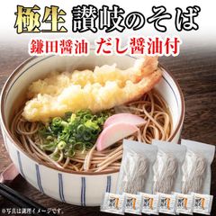 11月22日発送予定　もちもち♪【生麺 讃岐そば】6人前  鎌田醤油 だし醤油付セット　（KSB）