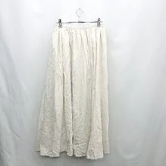 ◇ Θ CLASSICALELF ウエストゴム ロング丈 フレア スカート サイズL アイボリー系 レディース E  【1502030019827】