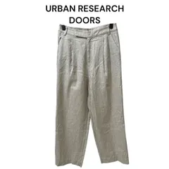 URBAN RESEARCH DOORS レディース ボトム コットンリネン トラウザー アイボリー 38 S～M アーバンリサーチ ドアーズ