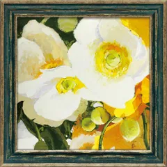 絵画 シャーリー ノヴァック「ホワイト アネモネ」 花 フラワー おしゃれ インテリア 壁掛け 3Lサイズ