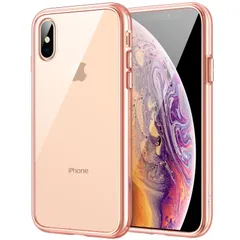 【人気商品】JEDirect iPhonexsmax ケース (6.5インチ専用iPhone Xs Max) 黄ばみなし 衝撃吸収 バンパーカバー 傷つけ防止 クリアバック (ローズゴールド)