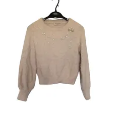 Z1526 mezzo piano メゾピアノ　セーター トップス トレーナー 長袖　150 junior M 140 130 ピンク  女の子