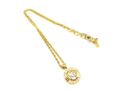 ■美品■ NINA RICCI ニナリッチ ラインストーン ネックレス ペンダント アクセサリー レディース ゴールド系×シルバー系 DJ6851