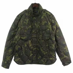 ポロ ラルフローレン POLO RALPH LAUREN ダウンジャケット ブルゾン カモ柄 迷彩柄 緑系 グリーン M ■GY28