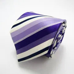 タカキュー ブランド ネクタイ ストライプ柄 オンブレストライプ シルク PO メンズ パープル TAKA Q 【中古】