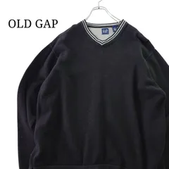 【00s】OLD GAP オールドギャップ コットンニット ブラック Vネック