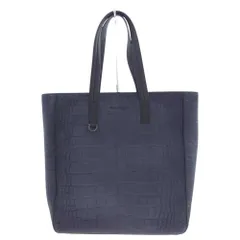 Salvatore Ferragamo サルヴァトーレフェラガモ トートバッグ 型押し レザー トートバッグ ダークネイビー系【中古】のサムネイル
