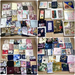 ★ ブランド/ノーブランド ハンカチ タオルハンカチ アソート 約125枚 まとめ商品 新品中古混在 レディース 現状品 3.1kg