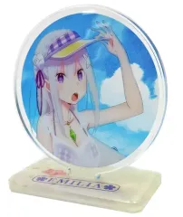 【中古】アクリルスタンド・アクリルパネル エミリア（水着） 「Re：ゼロから始める異世界生活 カプセルぷちアクリルスタンド Summer ver.」