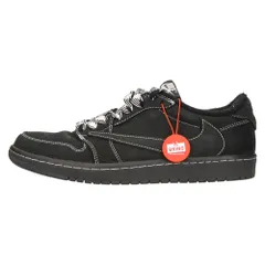 NIKE (ナイキ) ×TRAVIS SCOTT AIR JORDAN 1 LOW OG SP BLACK PHANTOM トラヴィススコット エアジョーダン1ブラックファントム ローカットスニーカー US8/26cm DM7866-001のサムネイル
