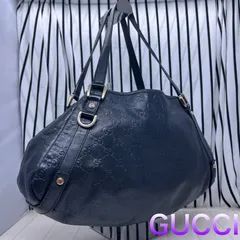 【美品】GUCCI×グッチ A4収納可能オールレザーシマライントートバッグ