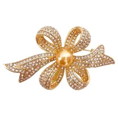 ドレス スーツ ジャケット アクセ フォーマル セレモニー パーティー 結婚式 入学式 ピン 卒業式 キラキラ 母の日 胸飾り コサージュ ギフト ジルコニア 優雅的 贈り物 花輪 パール プレゼント ブローチ FASELE