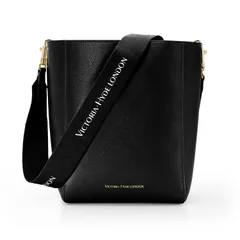 ブラック [VICTORIA HYDE] ショルダーバッグ レディース 大容量 a4サイズ 通学 通勤 バケツ型バッグ PU革 防水 斜め掛けバッグ カジュアル 旅行 お出かけ 人気 レディース バスケットバッグ（ブラック）