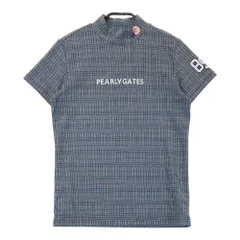 サイズ：1 PEARLY GATES パーリーゲイツ 2024年モデル ハイネック半袖Tシャツ 総柄 ブラック系 [240101449412] ゴルフウェア レディース ストスト