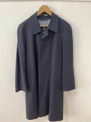 美品！LANVIN　シルク100%ロングステンカラーコート　Lサイズ　ネイビー セール】 〈手洗い可能〉ロング ステンカラー コート 24SS